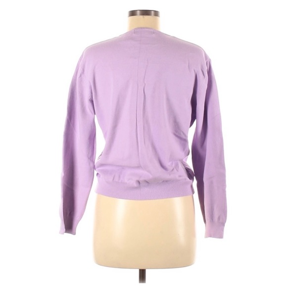 CAROLYN TAYLOR Cardigan Lilac Pastel Purple M - Picture 2 of 3